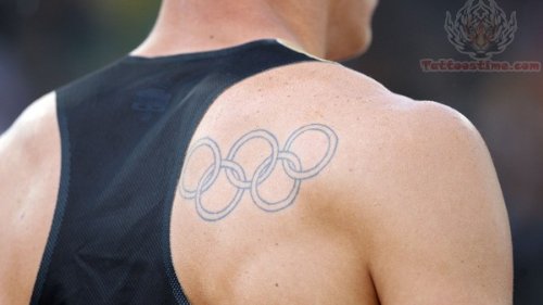 Simple Olympic Rings Tattoo