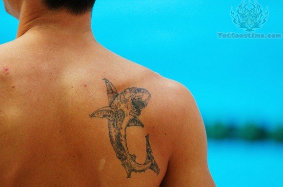 Olympic Shark Bite Tattoo