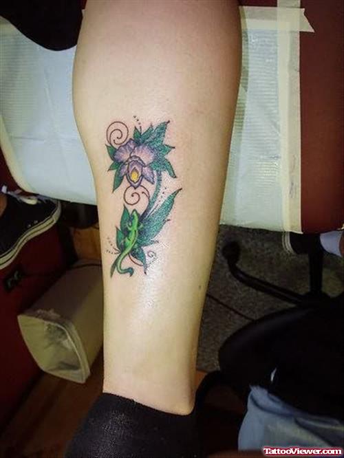 Lovely Orchid Flower Tattoo