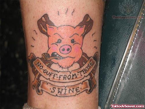 Swin Pig Tattoo