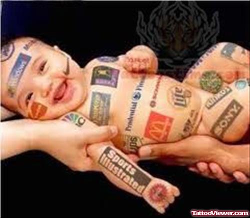 Funny Baby Body Tattoos