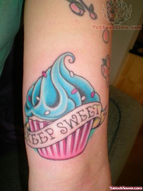 Cupcake Tattoo On Arm