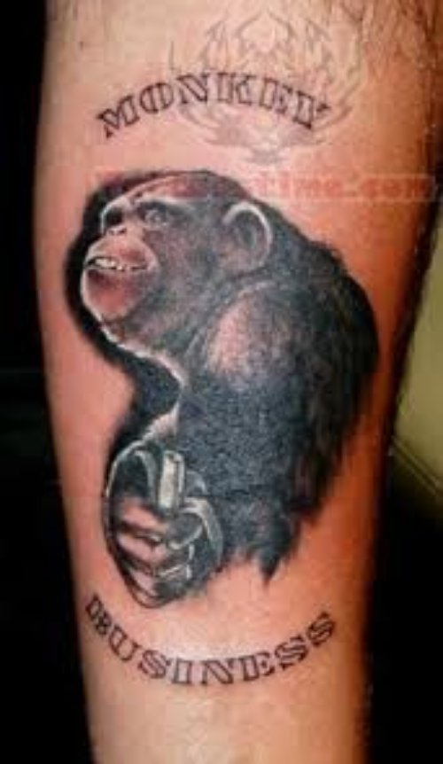 Gorilla Tattoo On Arm