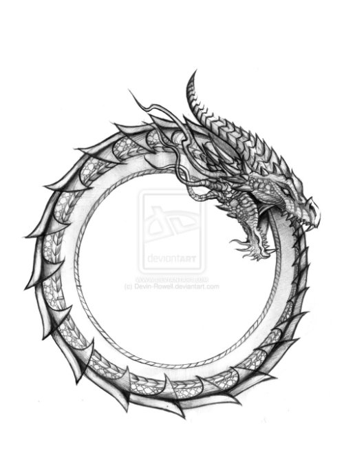 Dragon Ouroboros Tattoo Design