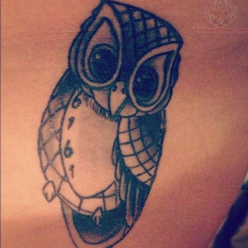 Black Eyes Owl Tattoo