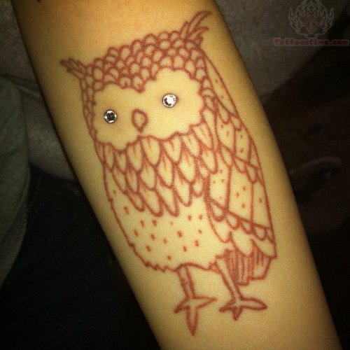 White Eyes Owl Tattoo