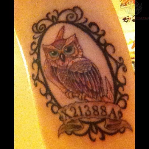 Memorial Owl Mirror Tattoo