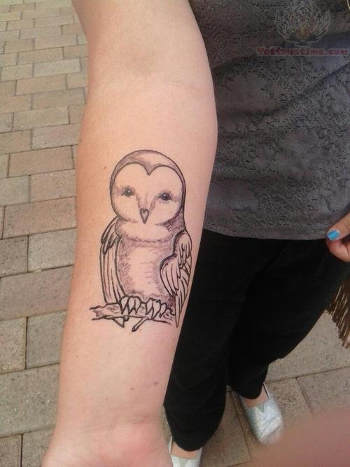 Awesome Owl Tattoo On Arm