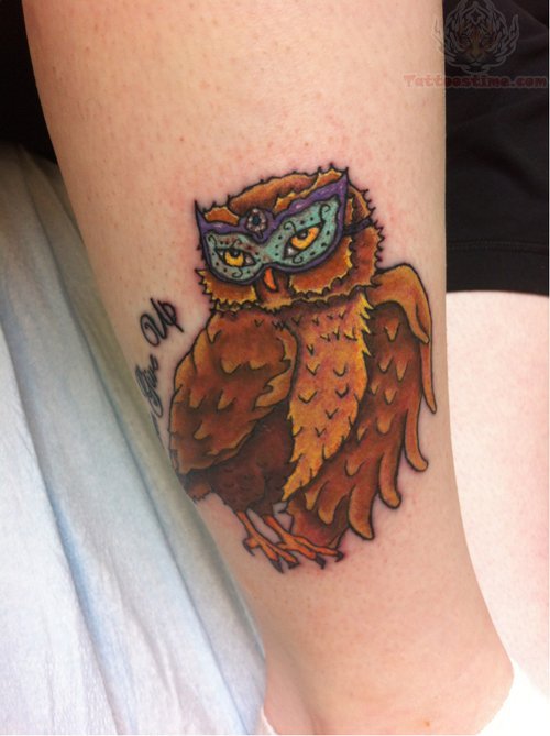 Blue Eyes Beautiful Owl Tattoo