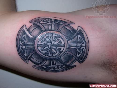 Pagan Celtic Tattoo On Muscles