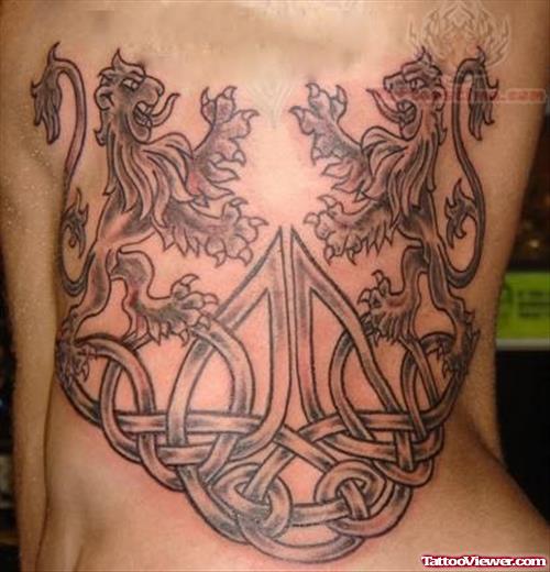 Pagan Tattoo On Side Rib