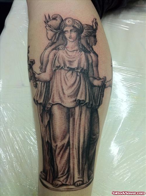 Pagan Tattoo Image On Leg