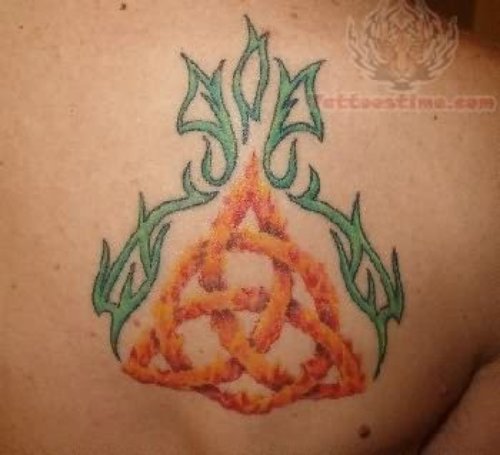 Celtic Flaming Pagan Tattoo