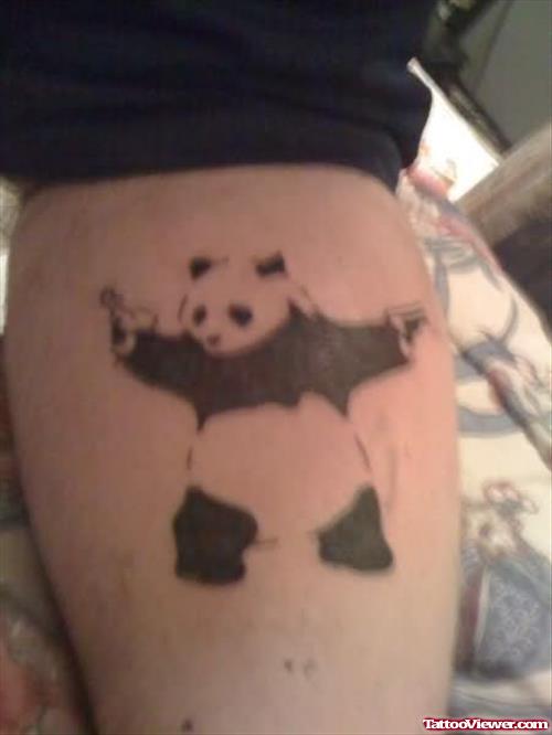 Panda With Gun Tattoo