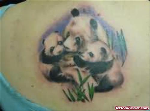 Animal Tattoo - Panda Family