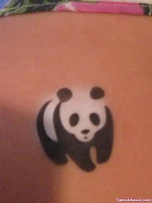 Panda Stencil Image Tattoo