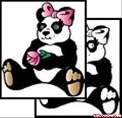 Panda Cute Design Tattoo