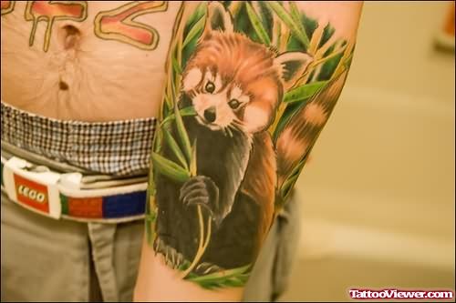 Colourful Red Panda Tattoo