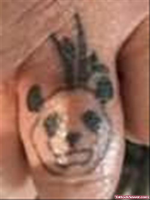 Panda Tattoo On Finger