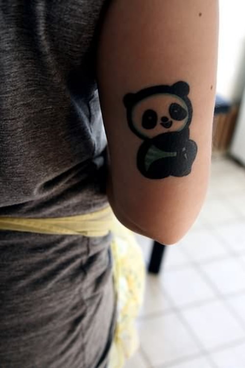 Perfect Panda Tattoo On Arm