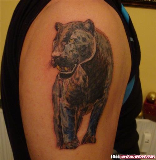 Right Half Sleeve Panther Tattoo