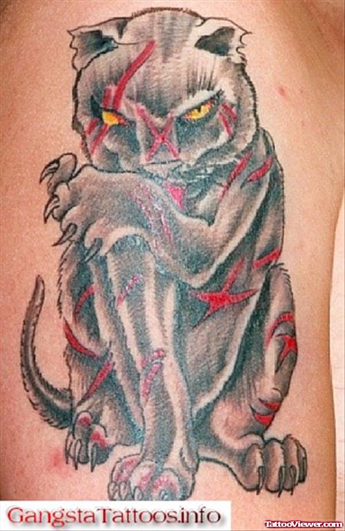 Beautiful Panther Tattoo On Man Right Shoulder