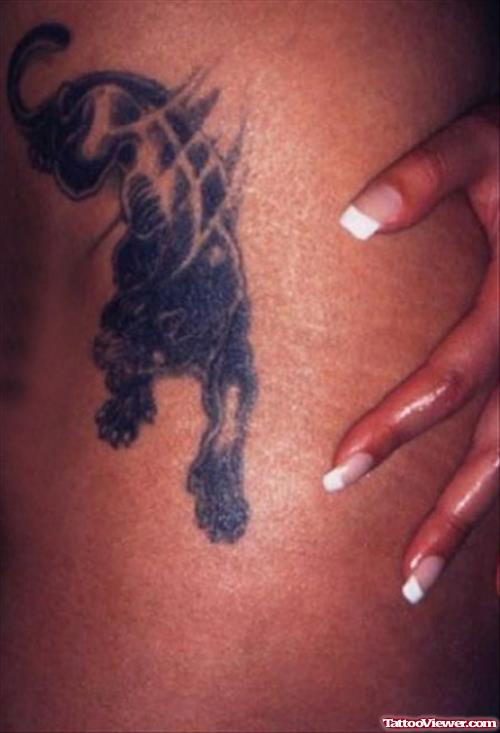 Panther Tattoo On Side
