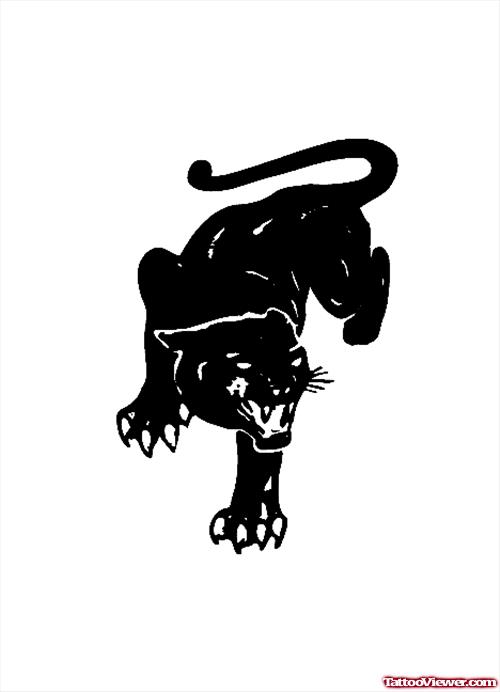Dark Black ink Panther Tattoo Design