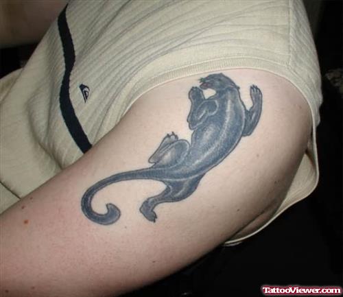 Black Panther Tattoo For Shoulder