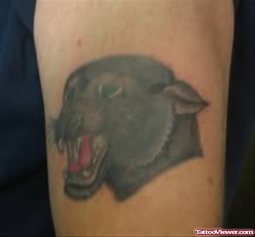 Crwling Panther Head Tattoo