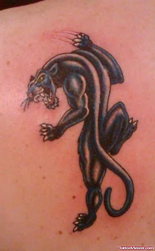 Black Panther Coloured Tattoo