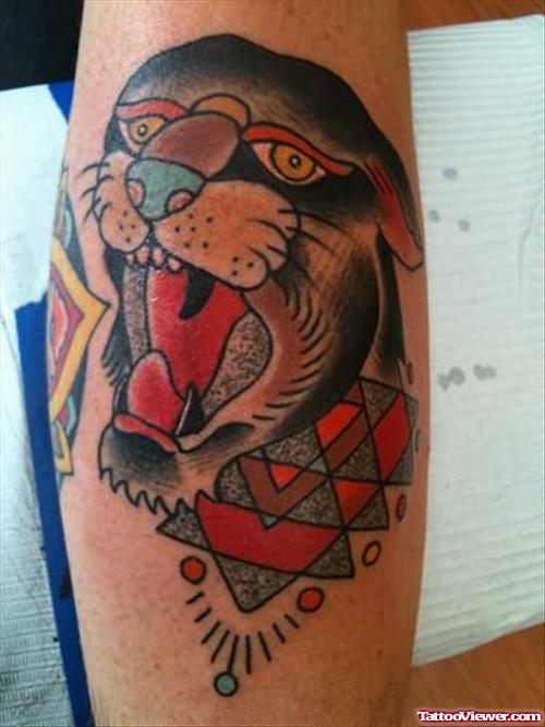 Red And Black Panther Tattoo