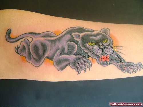 Panther Tattoo On Black Waist