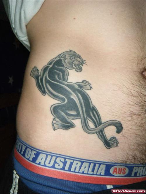 Black Panther Tattoo On Belly