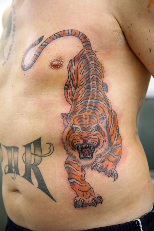 Awesome Panther Tattoo On Side