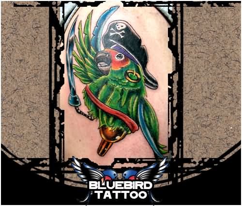 Pirate Parrot Tattoo