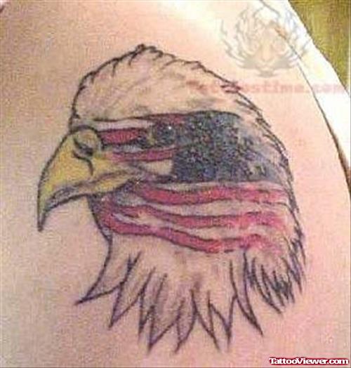 Patriotic Tattoo - Eagle With Flag