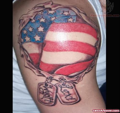 Patriotic Tattoo Design For Men