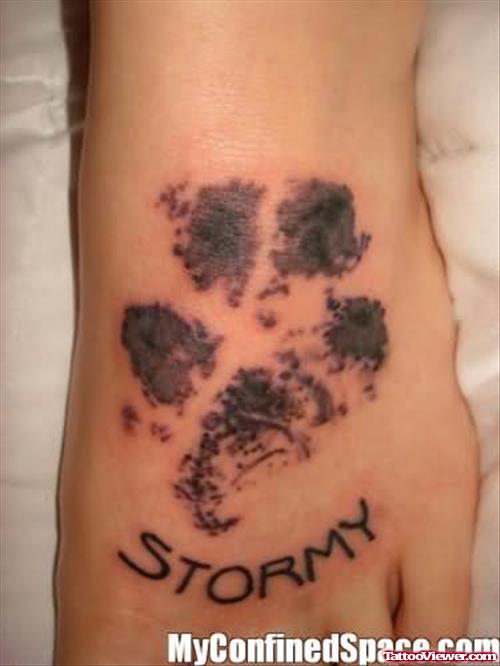 Deceased Pet Paw Tattoo