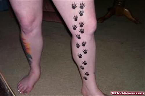 Permanent Paw Tattoos On Full Leg