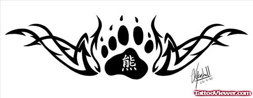 Tattoo Tribal Bear Paw Design
