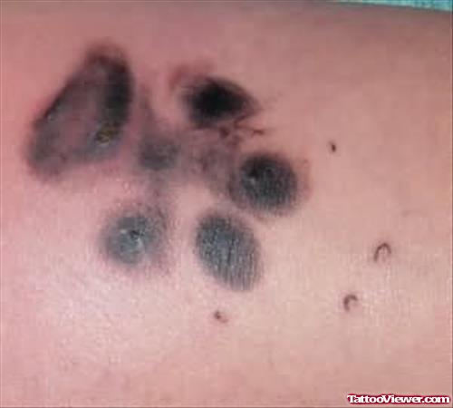 Actual Paw Print Tattoo