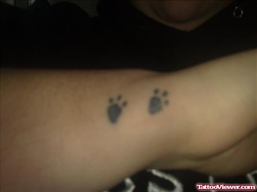 Paw Print Tattoo On Wrist by Admin