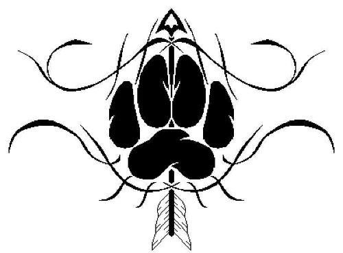 Wolf Paw And Arrow Tattoo