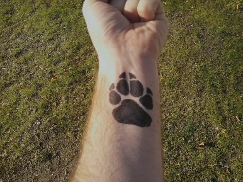 Best Wolf Paw Tattoo On Wrist