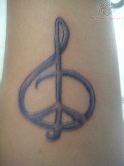 Music Peace Tattoo