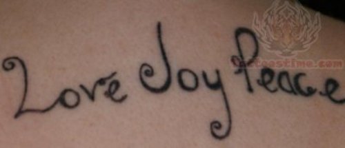 Love Joy Peace Tattoo
