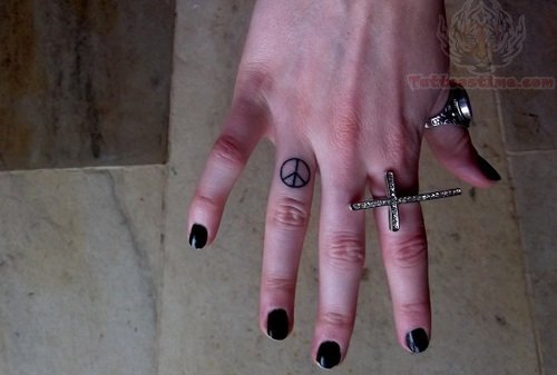 Peace Sign Ring Tattoo