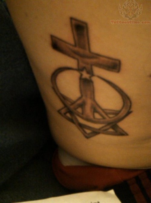 Cross And Peace Tattoo