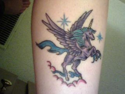 Unicorn Pegasus Tattoo Design